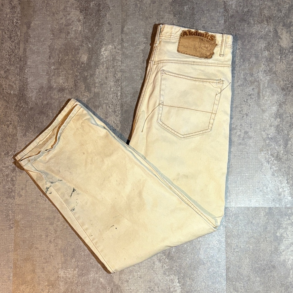 Vintage Akademiks Creme Denim Jeans 32 x 30